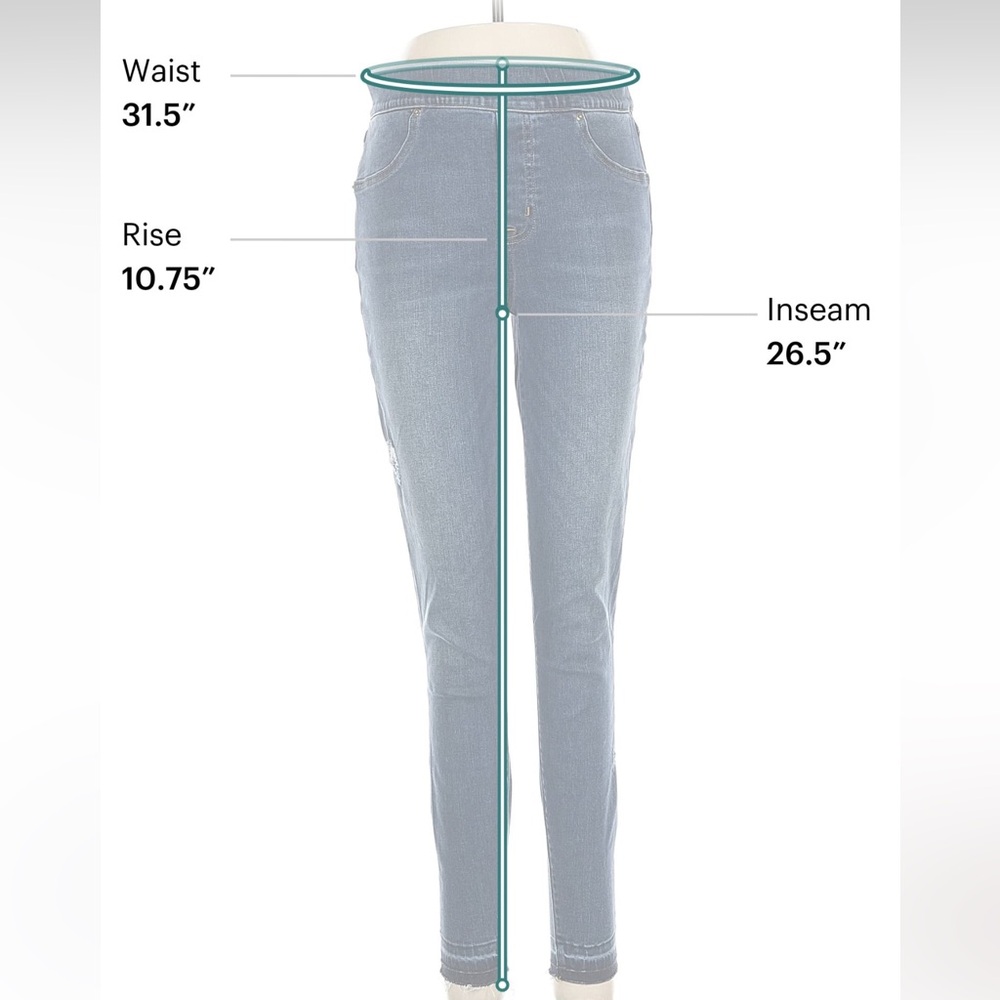 SPANX Mid-Rise Skinny Jeans in Dark Blue Wash - Picture 7 of 8